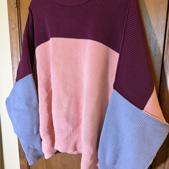 Free People Easy Street Color Block Sweater Size XS - Picture 5 of 10
